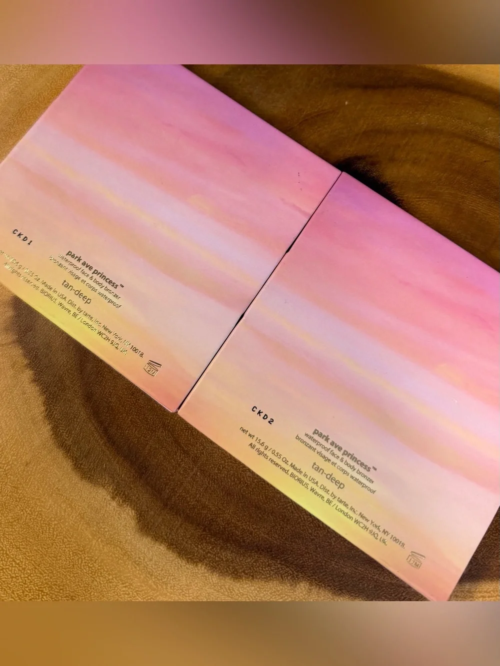 Two Tarte Limited edition Park Ave Princess Face and Body Bronzer Tan Deep color